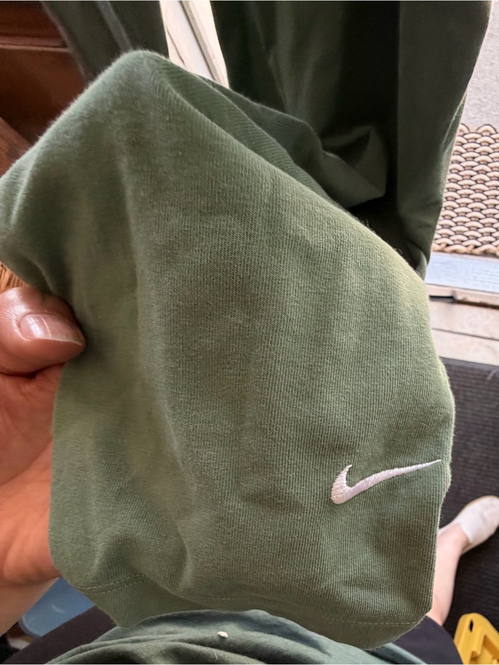 Nike Green Leggings with White Swoosh